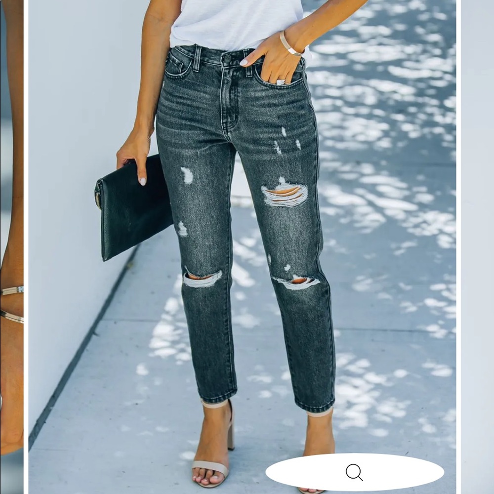 VICI-High Rise Distressed Denim-NWT - Picture 6 of 6